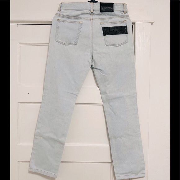 EUC Men’s Size 29 Givenchy Slim-Fit Jeans With Signature Black Stars Light Blue - Picture 3 of 9